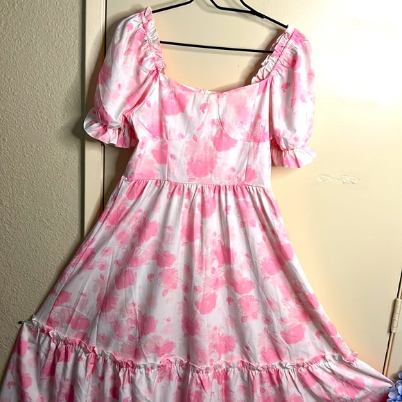 Stylish pink and white knee-length underwear without tears and problems, size M - Picture 6 of 7